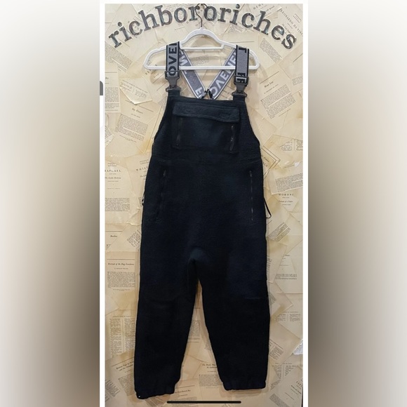 Free People Movement Hit The Slopes Salopette Fleece Fuzzy Adjustable Straps Bib - Picture 5 of 6